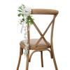 Wedding Chair Back Flower Elegant Artificial Flowers and Leaves Outdoor Wedding Aisle Decoration 50x13cm