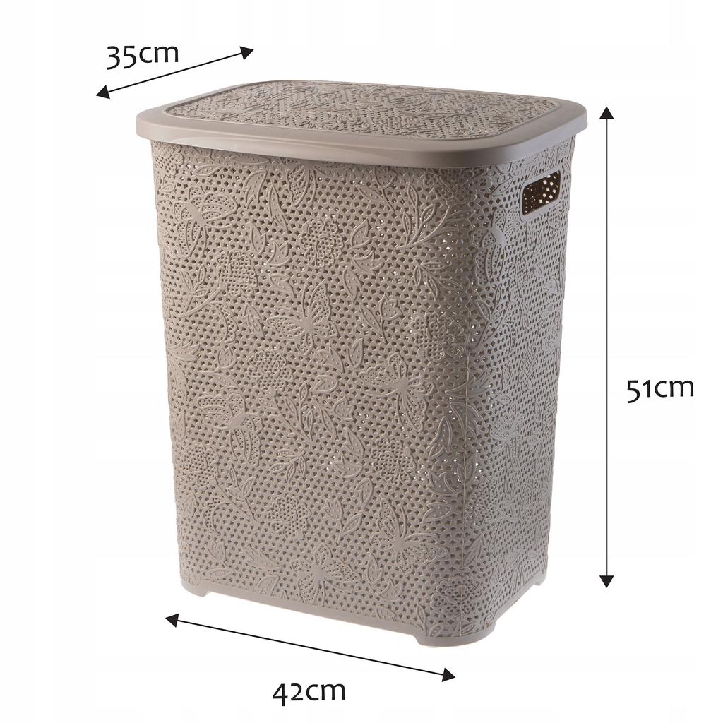 KADAX Basket with Lid for Laundry and Clothes Aglio 55L