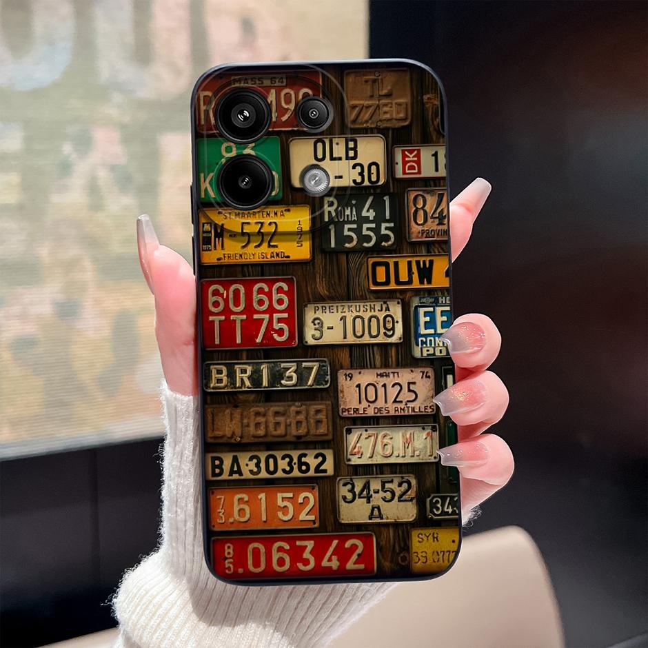 Case For Redmi Note13 13Pro 13 Pro+ Oil Painting Flower Anti-fall Minimalist Protector For Xiaomi Redmi Note 13 Pro Plus Funda