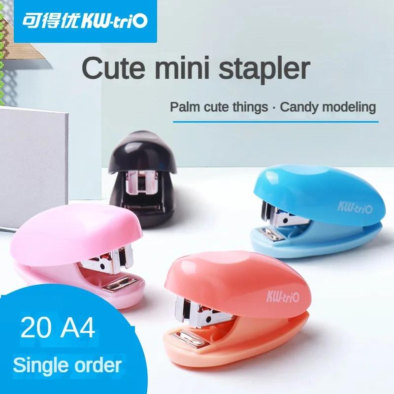 Kw-trio Mini Stapler Set Staples Paper Binder Stationery Kawaii Binding Tools School Supplies Office Accessories