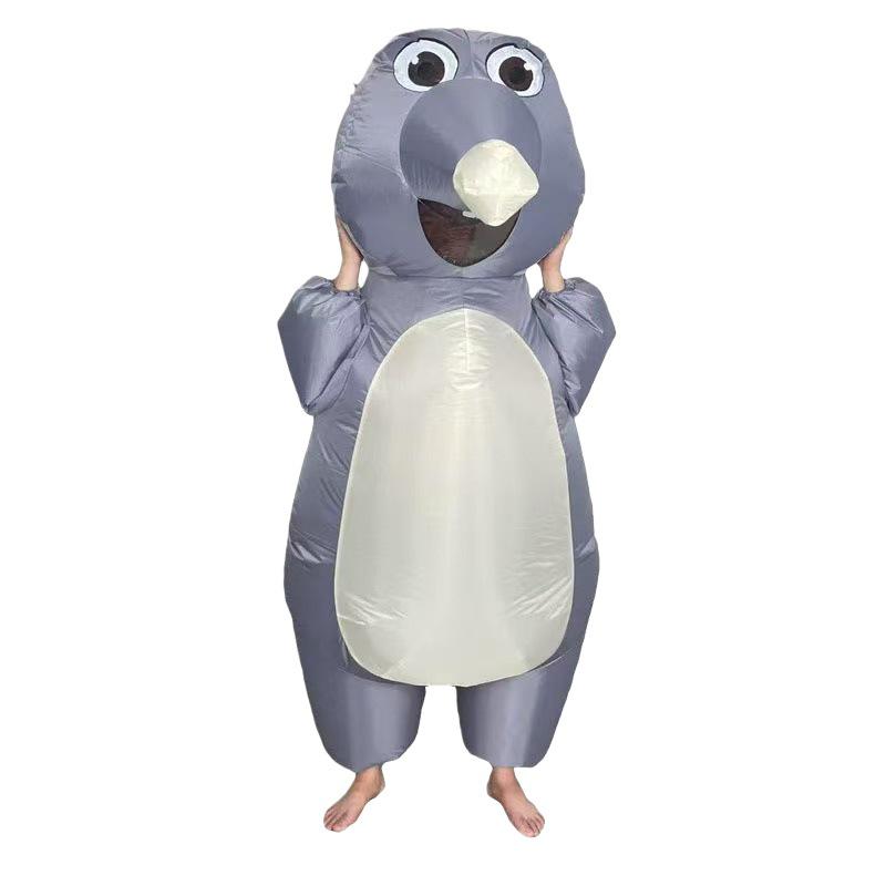 Grijze Muis Halloween Maskerade Opblaasbaar Kostuum Prop