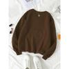 Women's Print Thermal Lined Crew Neck Loose Pullover Long Sleeve Plus Velvet Sweatshirt Pullovers & Long Sleeves Women’s
