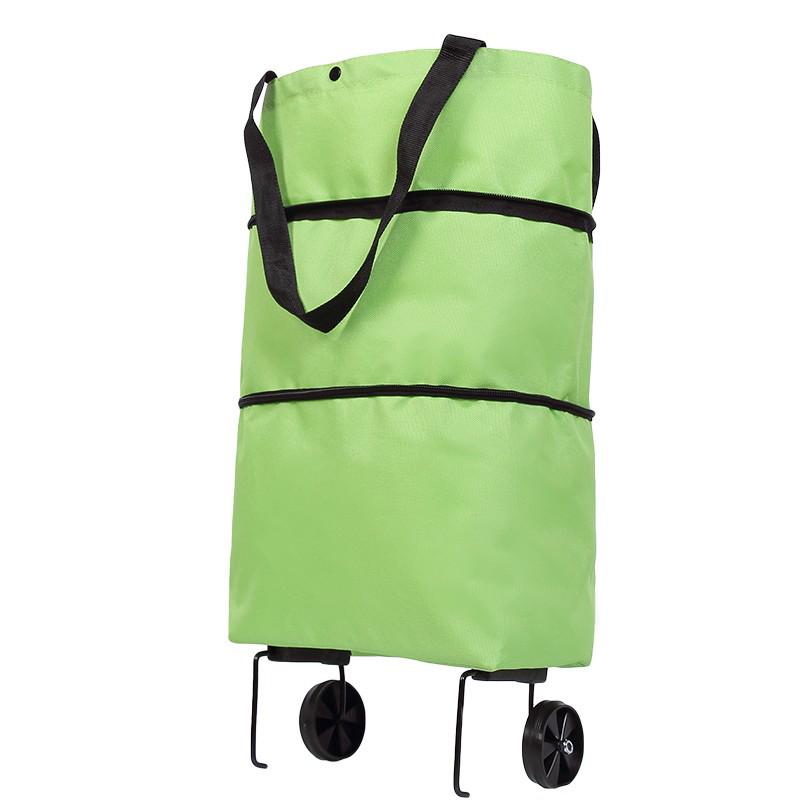 Foldable Wheeled Shopping Trolley Bag: Large Capacity Grocery Handbag