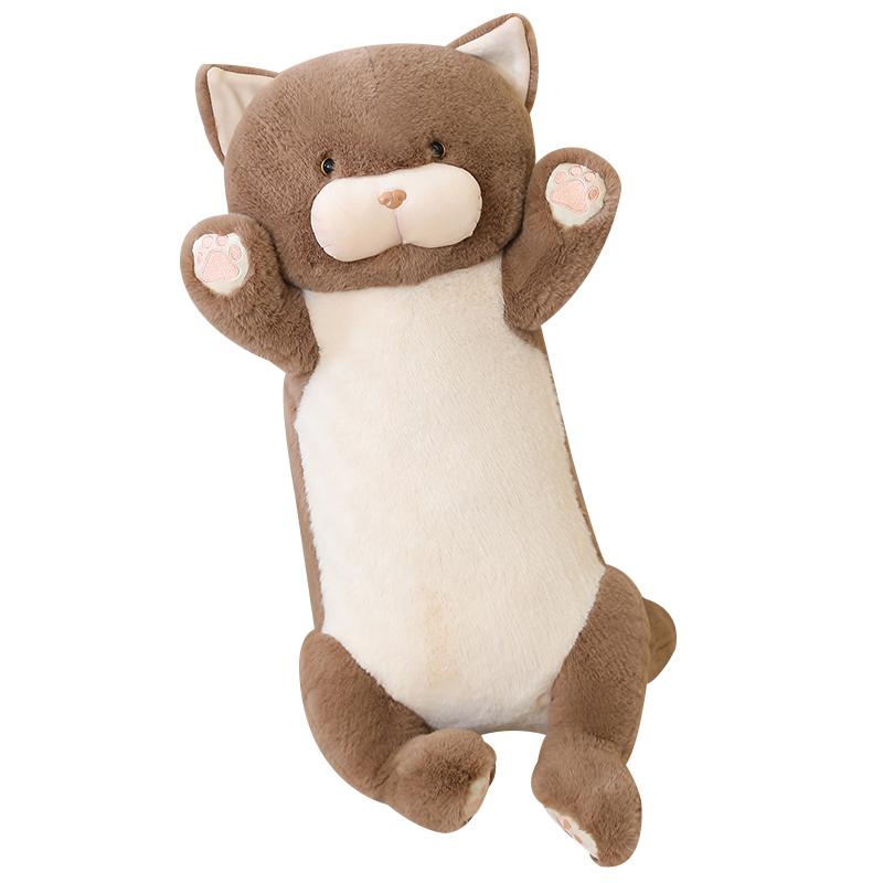 Hot Soft Cute Cat Pillow Plush Doll Filled Animal Pillow Black Cats Plush Toy Nap Sleep Pillow Leg  Office Chair Home Decor