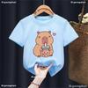 Summer Smiling Face Print Children's T-shirt Short-sleeved Pure Cotton Loose Basic Versatile Base Cool Simple Kid Girl Tees Tops