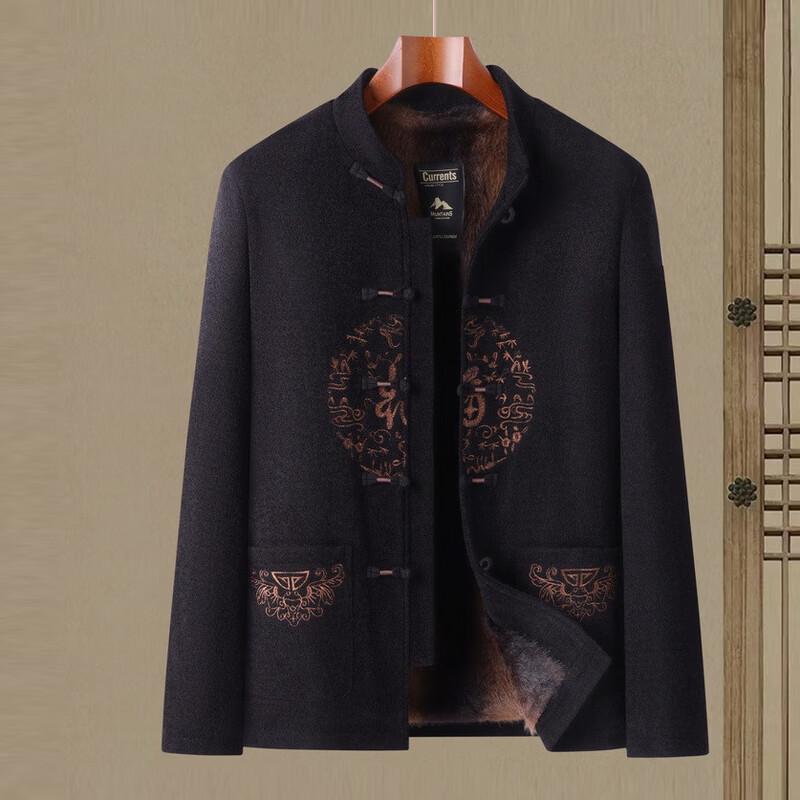 YUZHAOLIN Men's Fleece-Lined Chinese Style Tang Suit Jacket