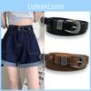 Women Retro Vintage Decorative Jeans Strap Buckle Waistband Casual Streetwear