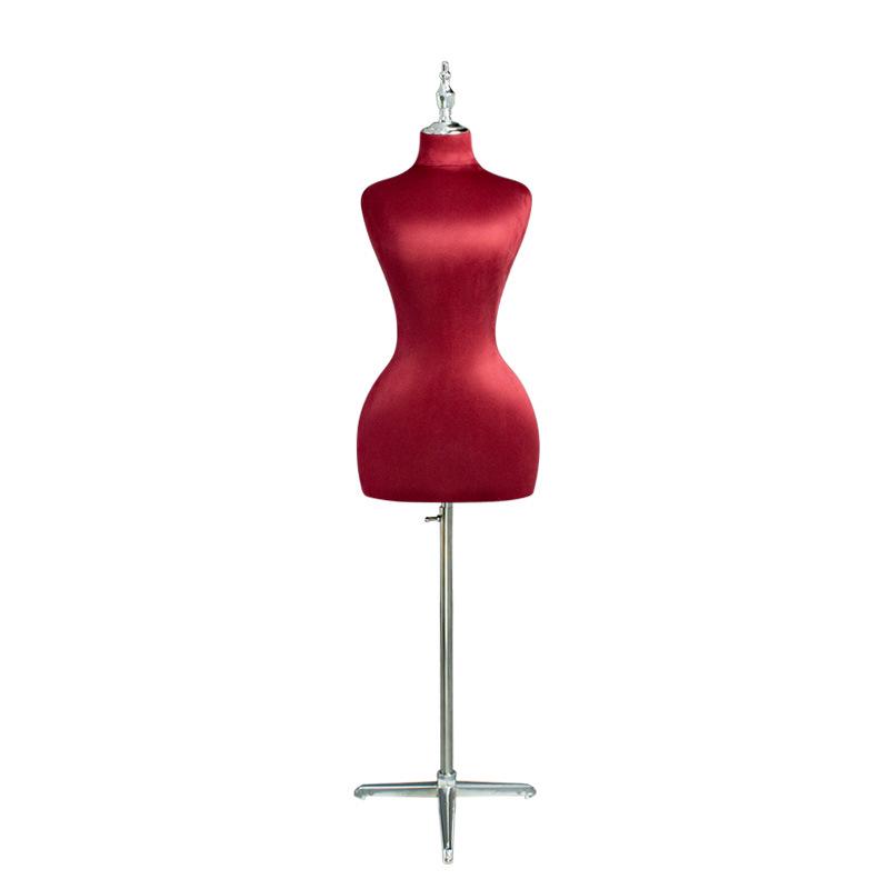 Plus Size Fabric Half-Body Mannequin with Pinned Design for Women's Clothing Display