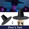 Cappello a tesa larga Cappello tradizionale Dinastia Ming Cappello piatto Coreano per Uomo Taglia Unica Protezione UV Cappello Nero Esibizione sul Palco