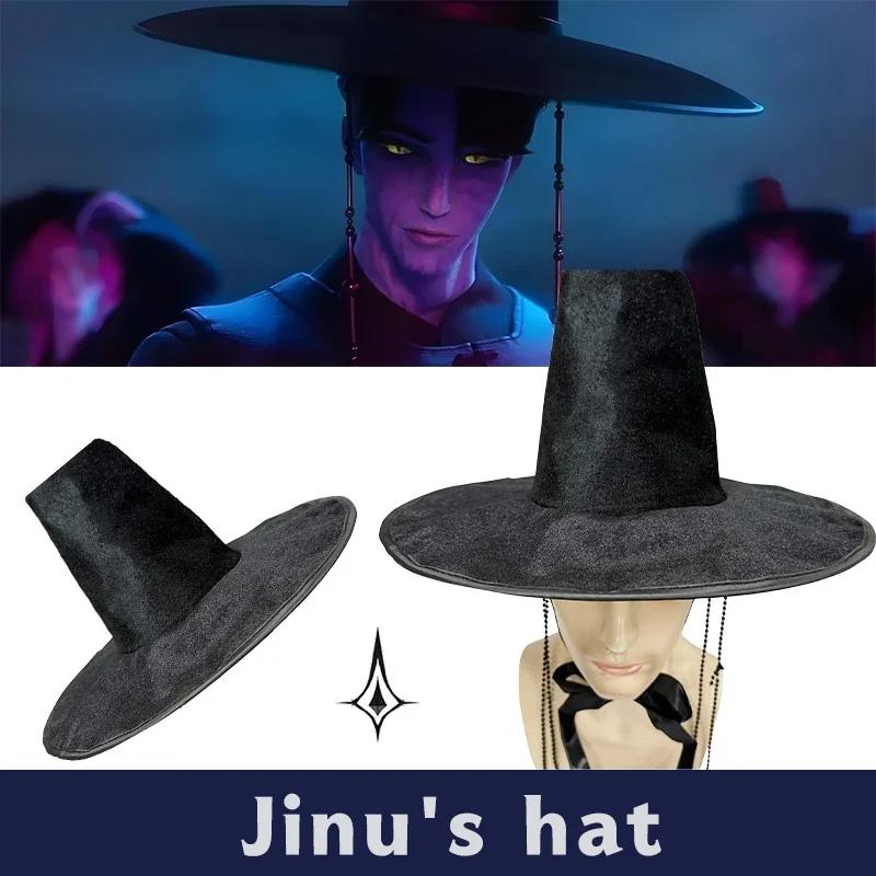 Cappello a tesa larga Cappello tradizionale Dinastia Ming Cappello piatto Coreano per Uomo Taglia Unica Protezione UV Cappello Nero Esibizione sul Palco