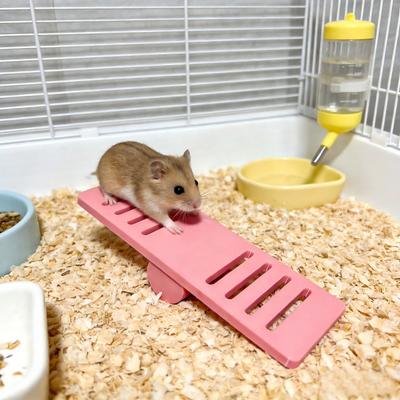 Hamster Seesaw Toy Cage Decoration Boredom Relief Small Animals Chinchilla Gerbil Rat Mouse Seesaw Exercise Toy Pet Supplies