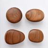 4pcs Key Hanger Beech Walnut Wood Wood Hook Punch Free Solid Wood Wall Hook Wood Handle Simple Design Towel Hook Home Decoration