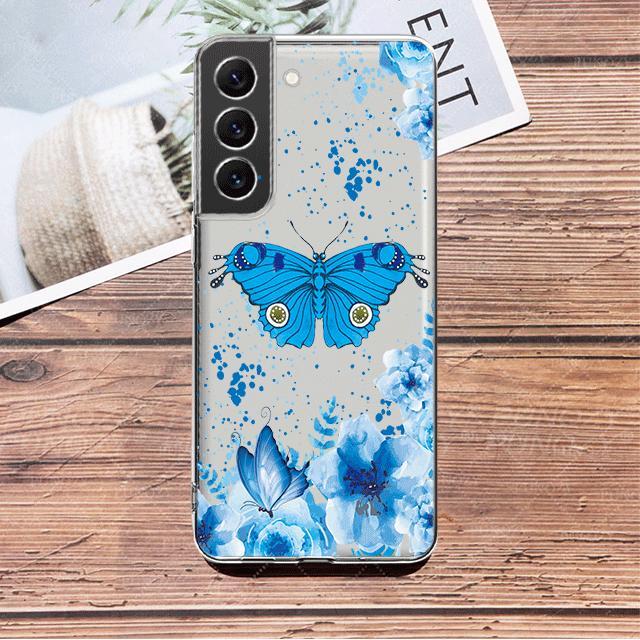 

Прозрачный чехол с фиолетовым цветком лаванды для Samsung Galaxy S23 S22 S21 S20 Fe Ultra S10 S9 S8 Plus 10e S10lite Note 10plus 20ultra Samsung S20Ultra 5G