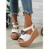 High Heel Big Size Sandalen Damen Slope Heel Dicker Boden Sandalen Fischmaul Casual Damen Sandalen