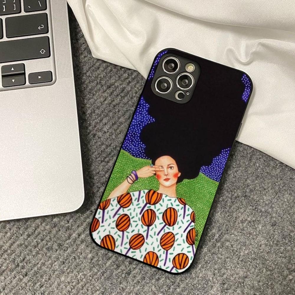 

Artistic Peaceful Oil Painting Woman Phone Case For iPhone 15 6 7 8 Plus 11 12 13 14 Pro SE MAX Mini X XS XR Back Funda Cover iPhone 13 pro