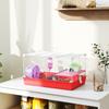 2-Tier Metal and PP Hamster Cage with House, Water Tank and Wheel, 47x30x27 Cm