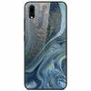 Case Tempered Glass Hard Clear Phone Case For Vivo Y91C Protector Shockproof Marble Fundas Coque