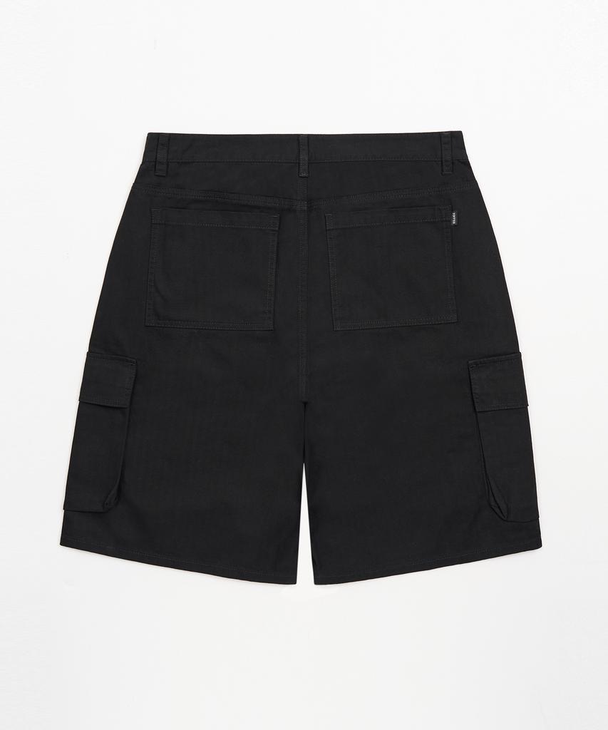 TOFFEE Cotton Cargo Half Pants (Black)