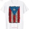 Puerto Rican Flag Rico Towns And Cities Retro Vintage T Shirt Vintage Washed Homme Casual Fashion Graphic Stretched Versatile