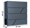 Tove Mailbox with Newspaper Holder, Anthracite