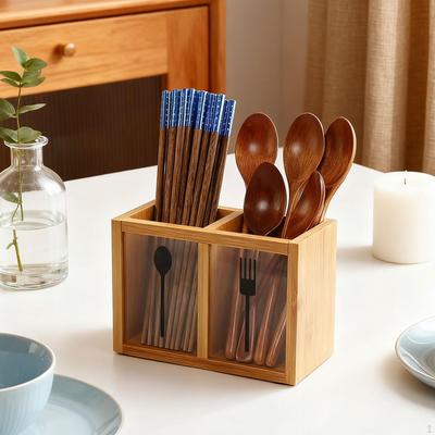 Bamboo Chopstick Basket Spoon Chopsticks Fork Drain Rack Lightweight Cage Cutlery
