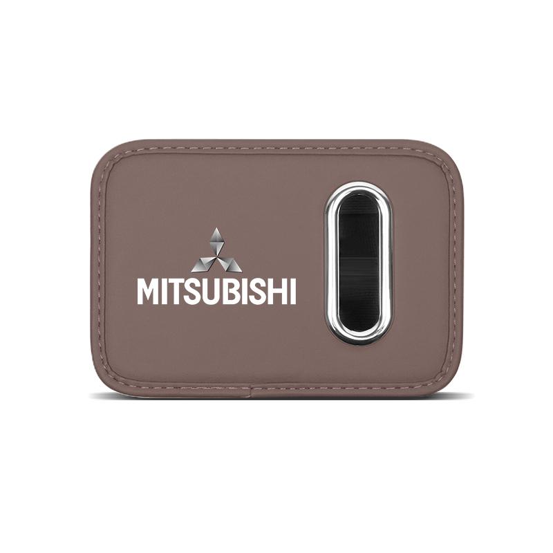 Soporte para Caja de Pañuelos de Coche Cuero Lateral de Puerta de Coche Reposabrazos Estuche para Servilletas Bolsa para Asiento Trasero Para Mitsubishi Eclipse Lancer Outlander Pajero I200
