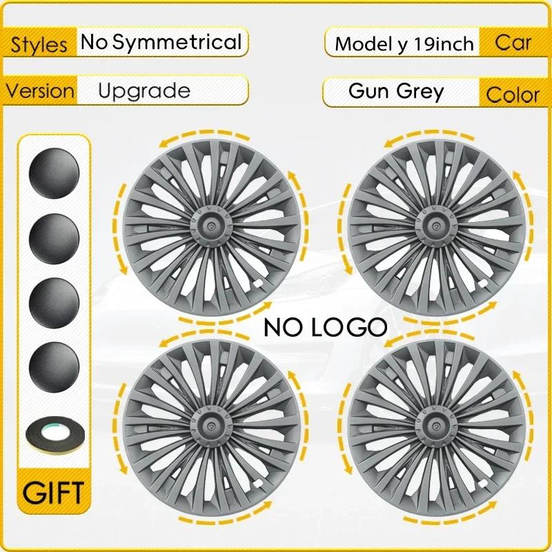 4PCS Hub Cap Performance Replacement Wheel Cap Automobile Full Rim Cover Accessories for Tesla Model Y 2018-2023 Hubcap 19 Inch