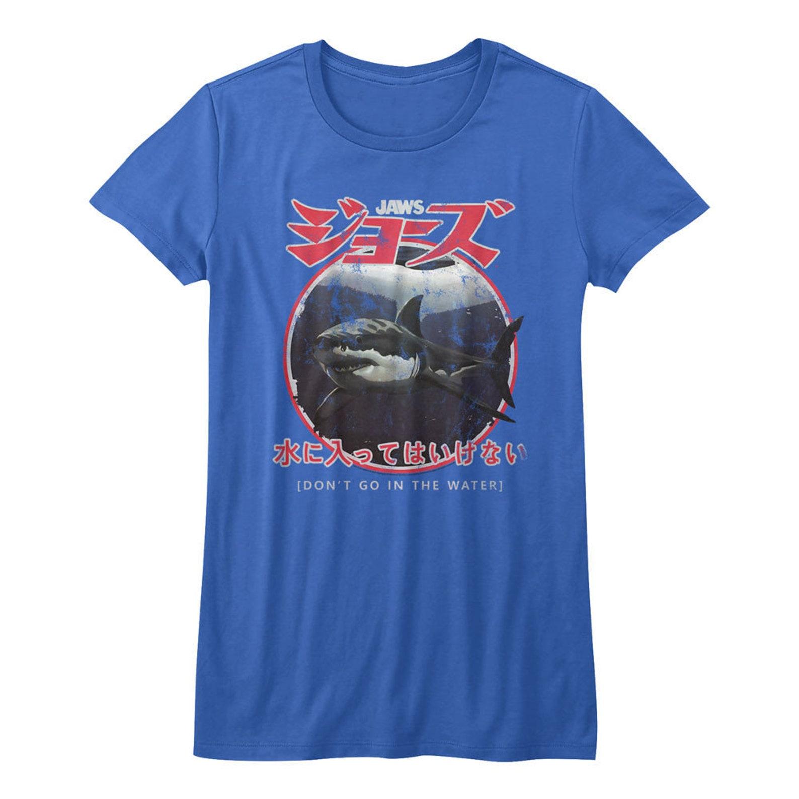 Jaws Japanese Warning Royal Junior Women s T-Shirt 3XL