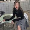 Long Sleeve T-shirts Women Design Sexy Crop Ins Prevalent Bandage Tops Harajuku Ulzzang Street Spring Female Ropa Hot Skinny New