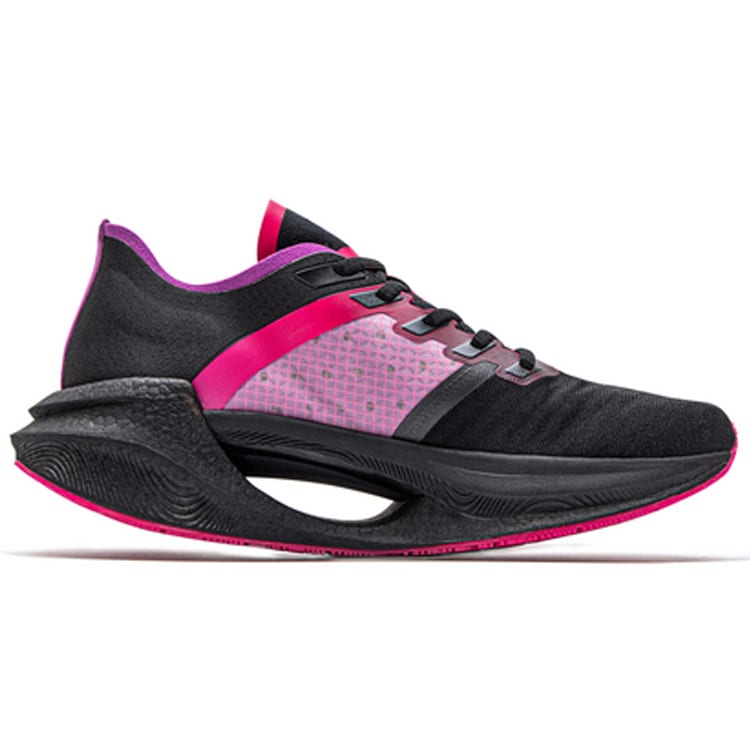 Li Ning Shadow Essential Lightweight Coverage Low Top Running Shoes Women's Black Purple ARHQ258-2