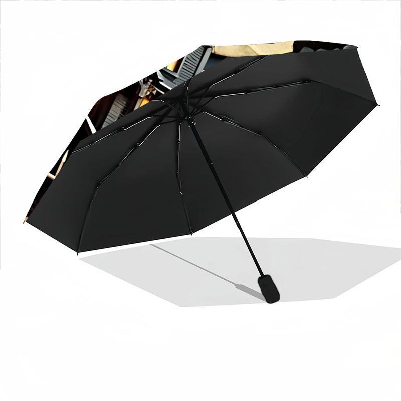 1pc Halloween Haunted Auto Folding Umbrella, Sturdy And Durable Automatic Folding Umbrella with 8 Ribs, Convenient for Outdoor Use133