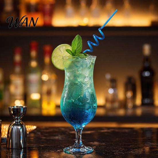Creative Plastic Straws 10PCS Spiral Straws, Colorful Twisted Translucent Drinking Food-Grade Party PETG Reusable Drink Accessories for Cocktails