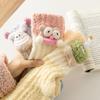 Thicken 3D Eyes Sleeping Socks Home Coral Fleece Socks Women Fashion Cartoon Plush Socks  Women