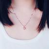 Purple Gold Gypsy Peach Heart Fashion Personality Trend Women'S Plated Rose Gold Pendant Necklace