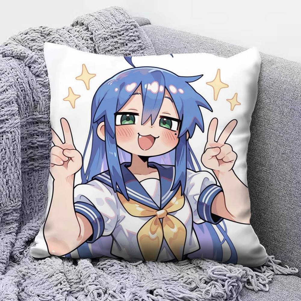 Izumi Konata Lucky Star Anime Girl Home Sofa Cushion Covers and Aecorative Custom Pillow Covers