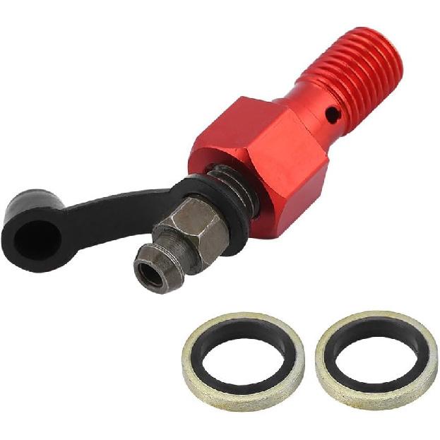 M10x1.25mm Motorcykel Bromscylinder Bromsok Luftningsskruv Banjobult Dammskydd