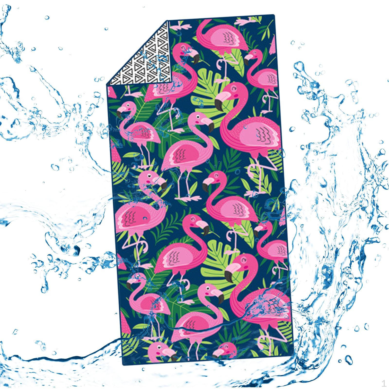 

Пляжное полотенце для ванной, быстросохнущее, большого размера, мягкое одеяло для бассейна, спортзала, летнего салона Flamingo