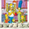 The Simpsons Wall Tapestry Aesthetic Wall Hanging Printed Fabric Blanket Decorative Tapestries for Bedroom Living Room Home Decor