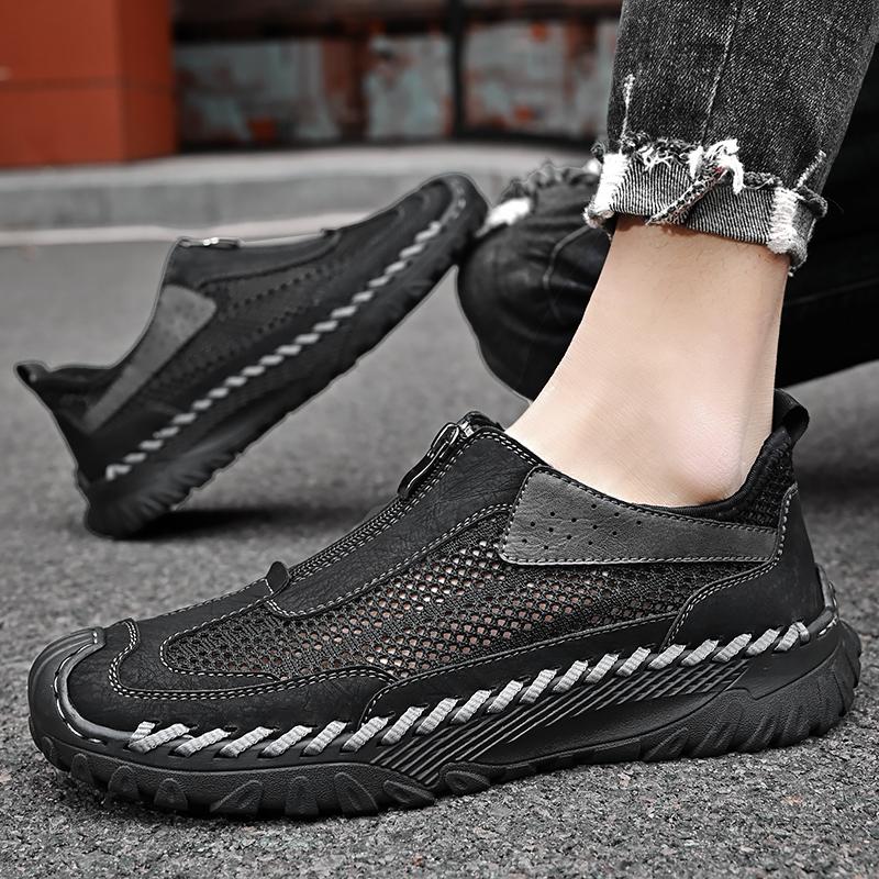 Léto Muži Prodyšná Síťovina Ležérní boty Muži Mokasíny Pohodlné vycházkové boty Mokasíny Pánské ploché boty