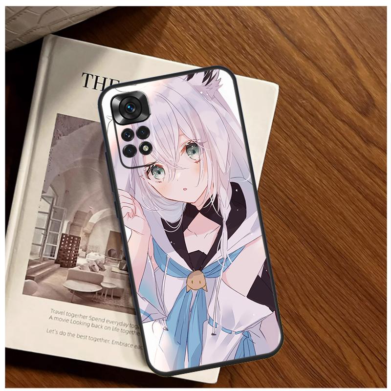 Shirakami Fubuki Hololive Case For Xiaomi Redmi Note 13 11 10 9 8 12 Pro Plus 12S 11S 10S 9S 10A 9C 10C 12C 13C Funda