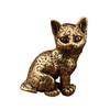 Classical Vintage Brass Miniature Cats Figurine Artistic Antique Tabletop Decors Home Accent Gift For Pet Lover