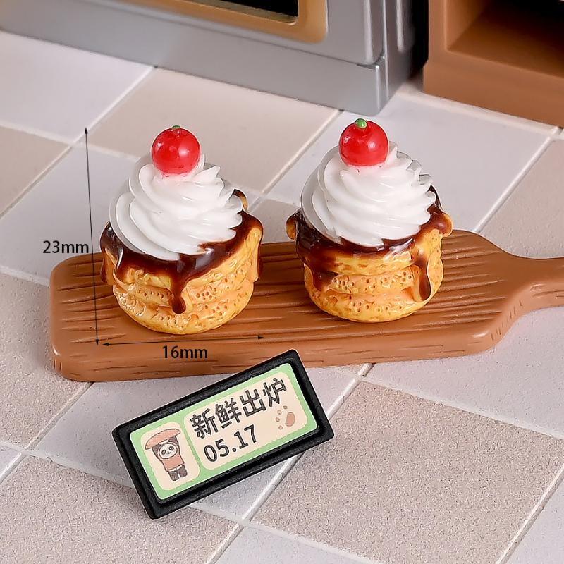 10Pcs 1/12 Scale Dollhouse Miniature Dessert Fruit Cake Play Kitchen Food Diy Jewelry Accessories For Doll Accessories