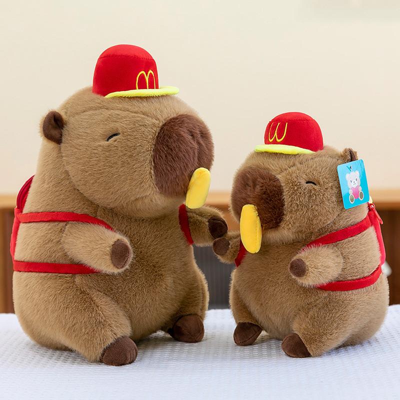 Backpack Capybara Wallace Plush Toy Cartoon Stuffed Animal Doll Decorations