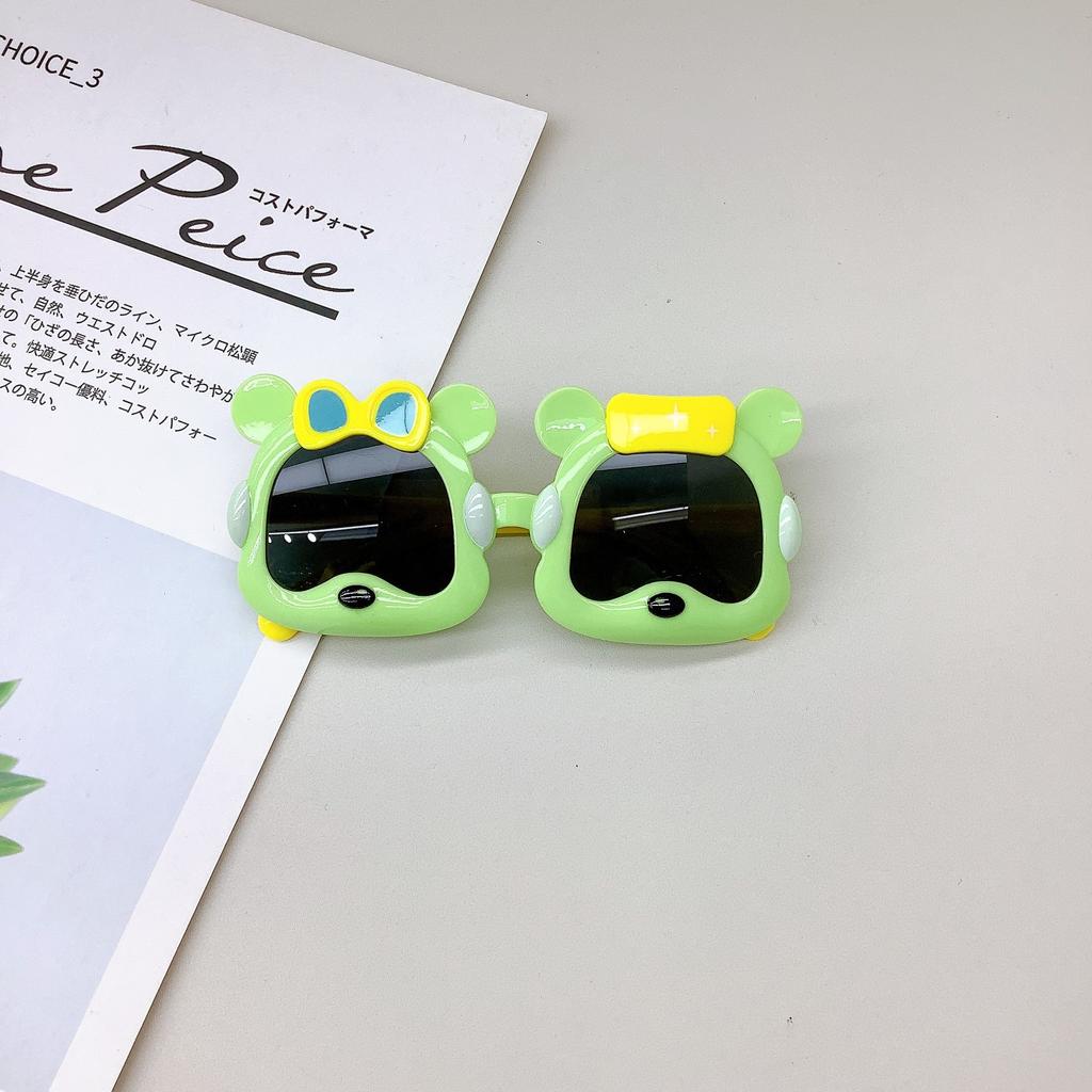Children'S Sunglasses Girls Cute Bear Sunscreen Uv Protection Sunglasses Boys Sunshade Goggles Tide