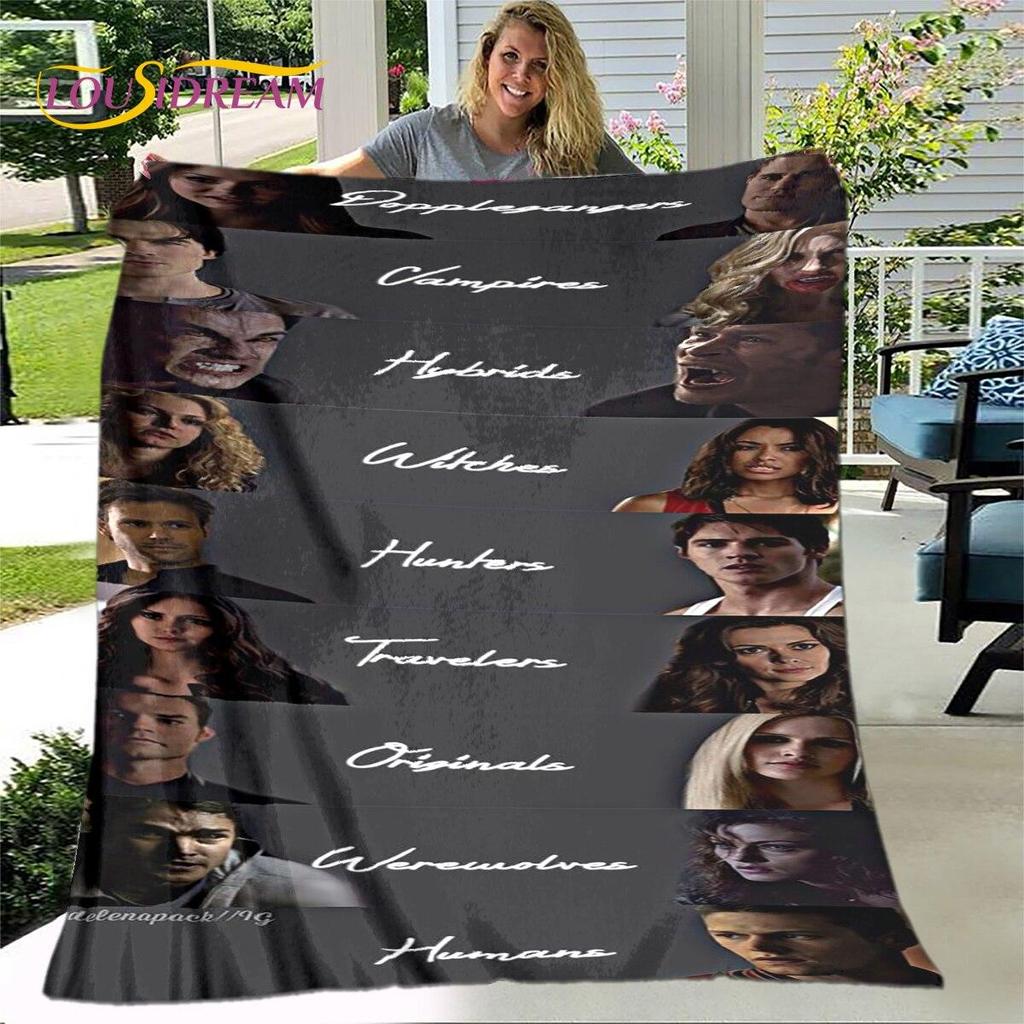 Upíří deníky Tištěná deka, Flanelová deka Přehoz, Měkká Teplá deka do Obývacího pokoje Ložnice Postele Pohovka Cestování