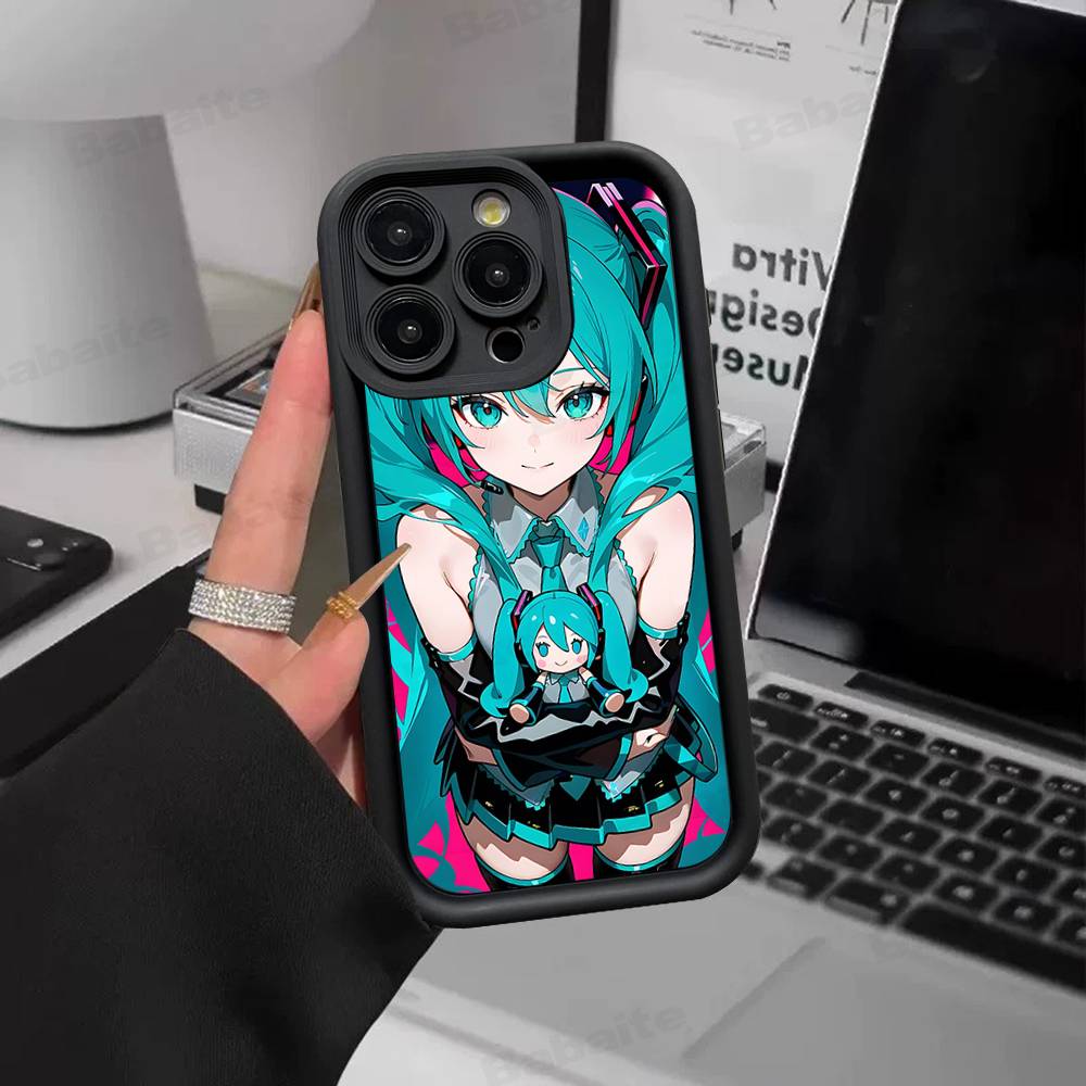 Hatsun M-MikuES Anime For IPhone 17 15 13 12 11 14 Pro Max X XR XS 16 Plus Shockproof Candy Back Cover