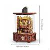 Music with Display Cover Layered Miniature Cylindrical Architectural Model for Collectors,