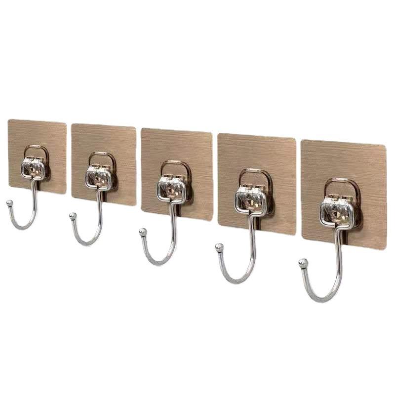 Non-drilling Strong Large Hook Adhesive Hook Stainless Steel Hook Adhesive Hook for Bathroom and Kitchen