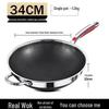 Cross-border Non-stick Food-grade Stainless Steel Double-sided Oil-free Medical-grade Wok