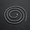 Andara 925 Silver Gold Plated 4mm Wide Square Chain Necklace Fashion Basic Choker Women Men Jewelry Gift
